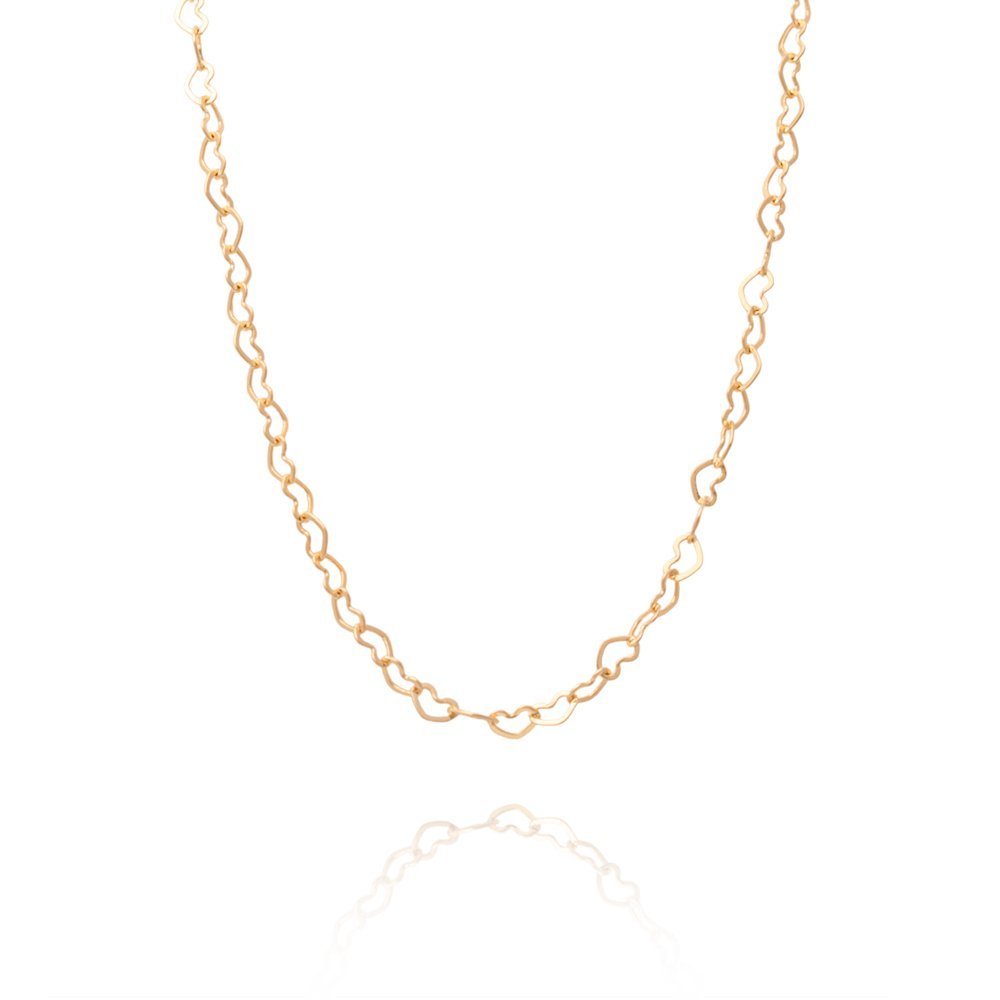 Colar Coraçao C/fecho Lagosta 50/55cm