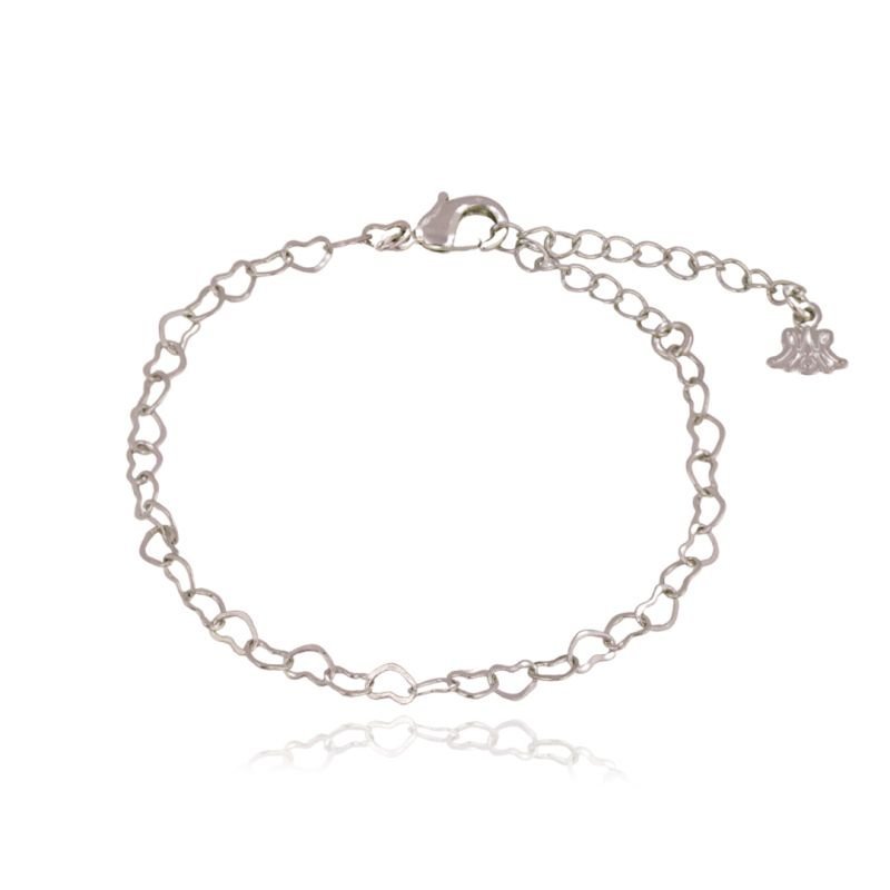 Pulseira Coraçao C/fecho Lagosta