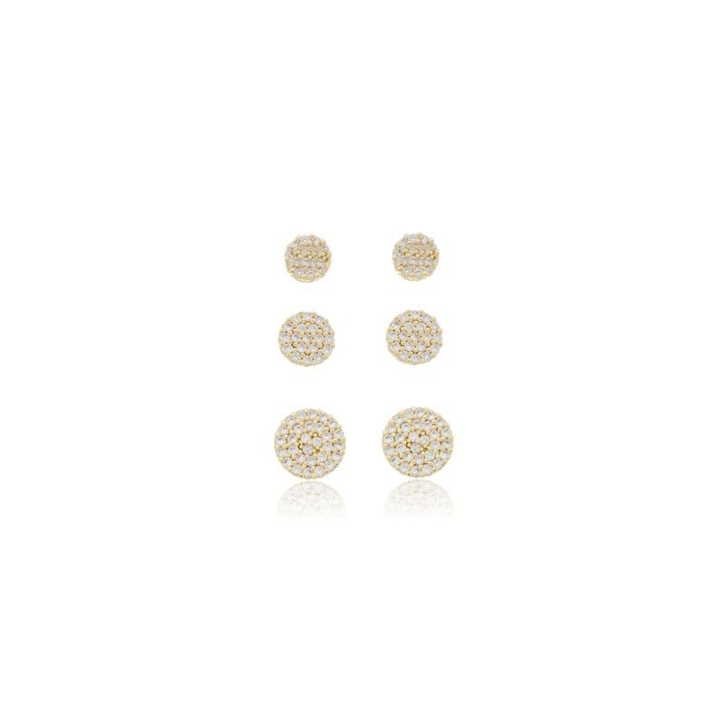 Brinco Trio Circulo C/zirc.