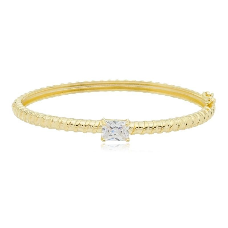 Bracelete Torcido C/zirconia