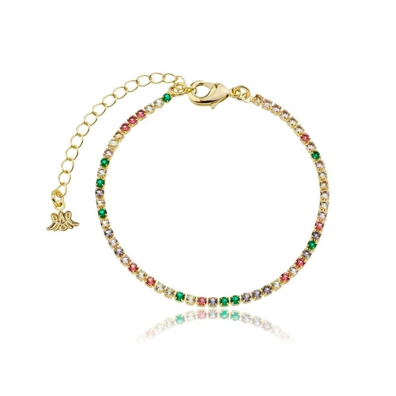 Pulseira Riviera 2mm Color C/fecho Lagosta