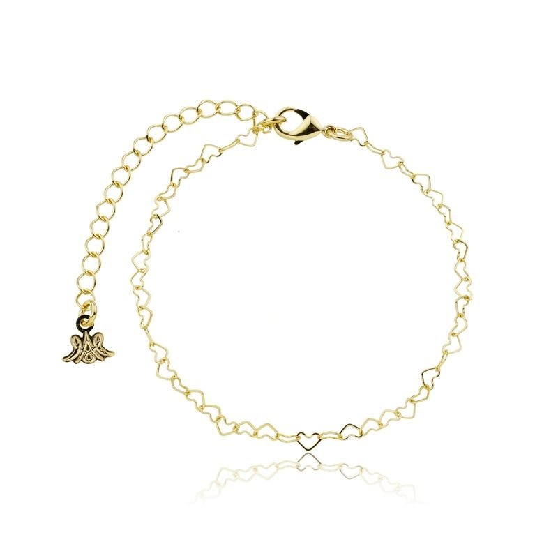Pulseira Coração 3mm C/fecho Lag.