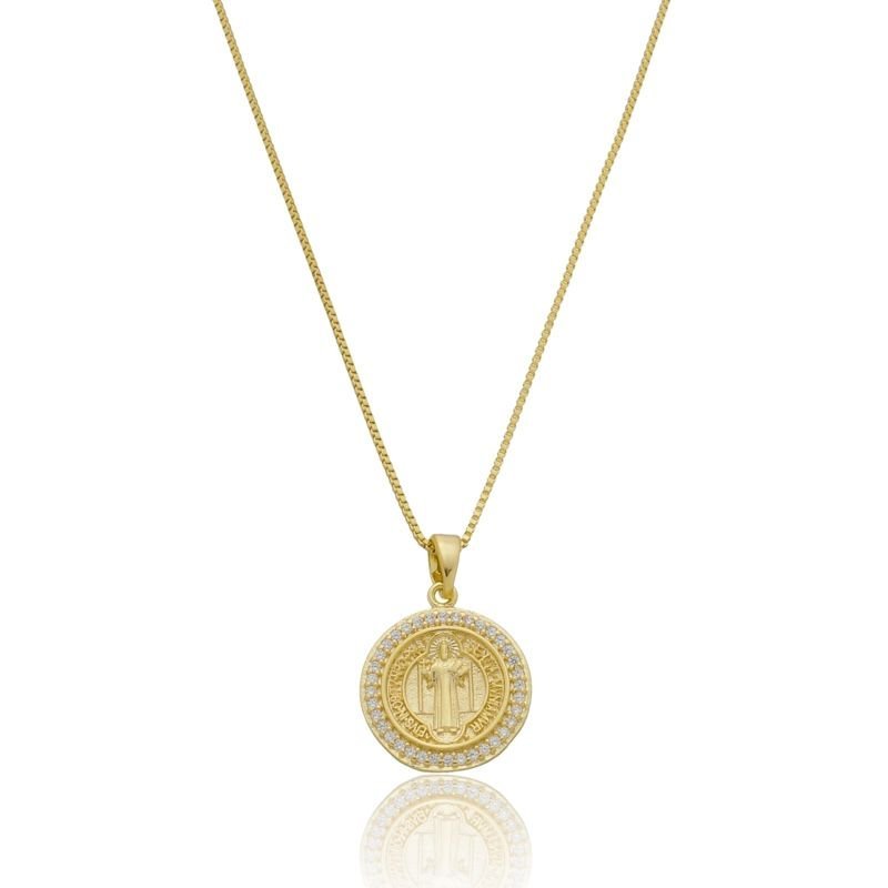 Colar Venez. C/ping. Med.são B.15mm C/zirc. C/f.lag. 40/45cm