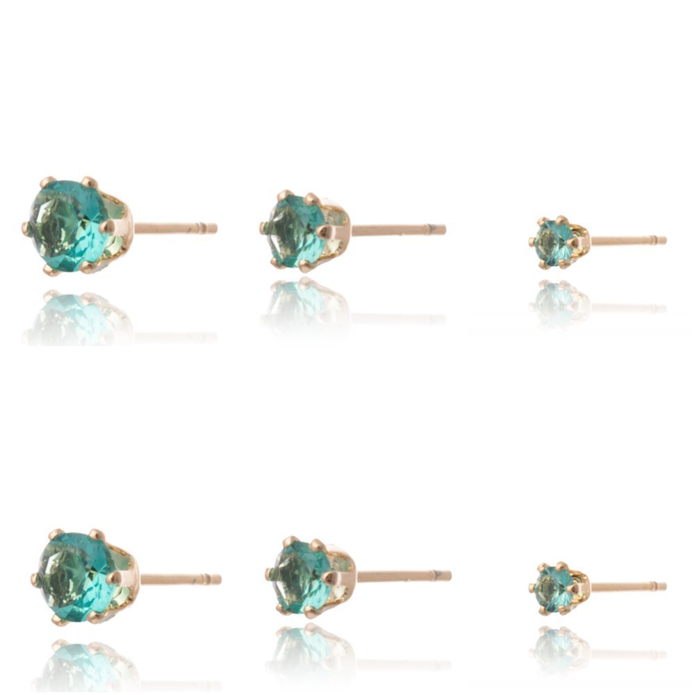 Brinco Trio Redondo Em Zirc.