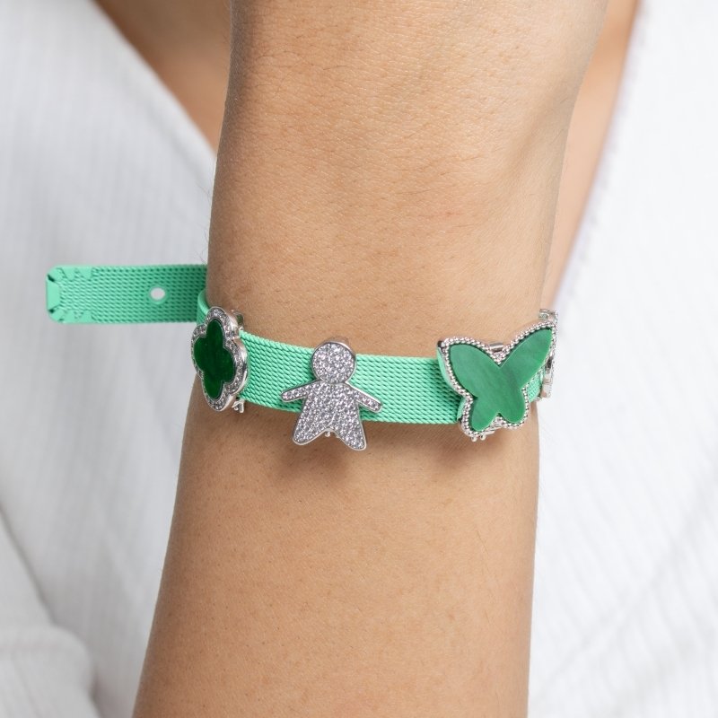 Pulseira Berloque Slim Em Aço Inox