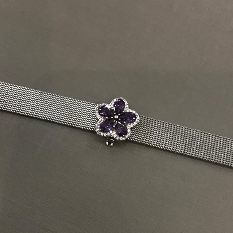 Pingente De Flor Cravejado Com Zircônia