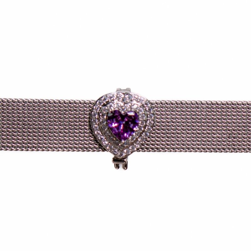 Pingente Cravejado Coração Com Pedra Em Zircônia Color