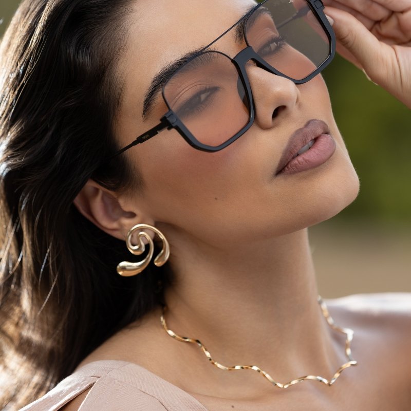 Colar Aro Com Ondas Liso Com Fecho Lagosta