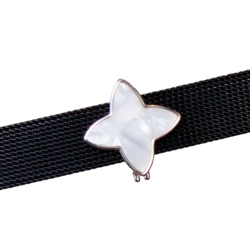 Pingente Pulseira De Flor Color Platina