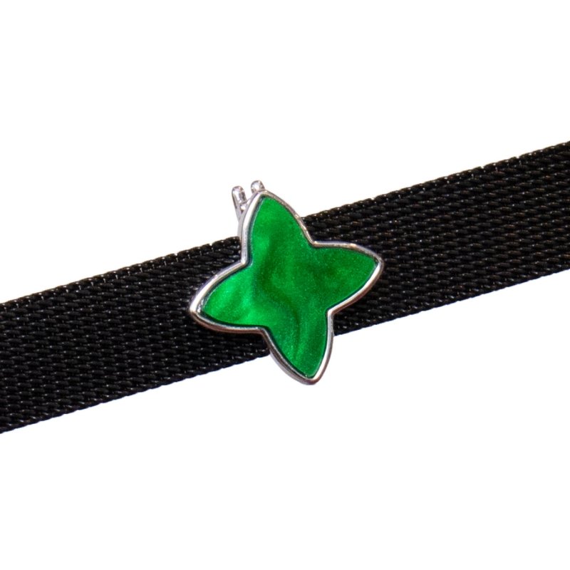 Pingente Pulseira De Flor Color Platina