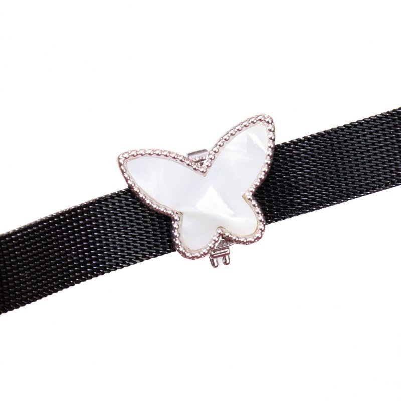 Pingente Borboleta Com Acrilico Color Platina