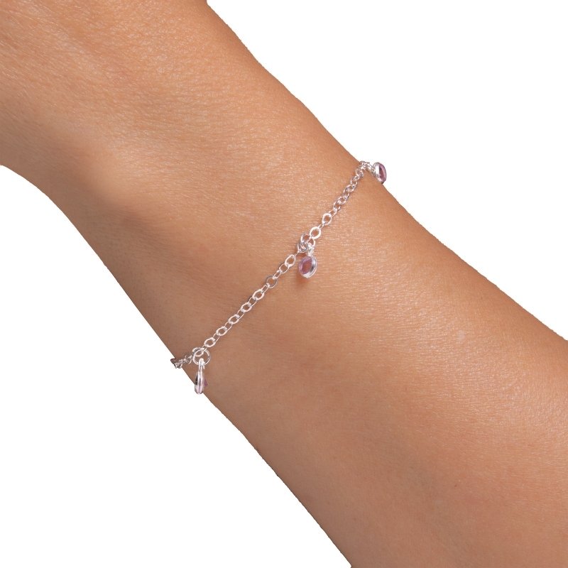 Pulseira Cadeadinho Comzircônias Prata925 Cs