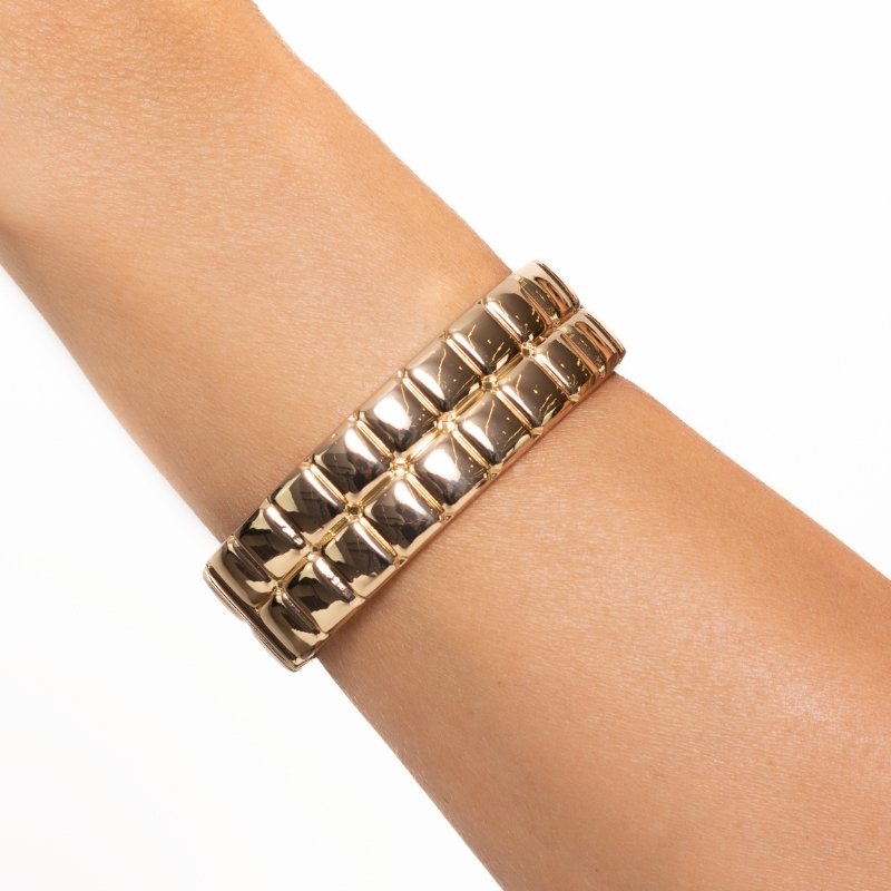 Bracelete Com Detalhes Quadradinho Linha Light-sem Garantia