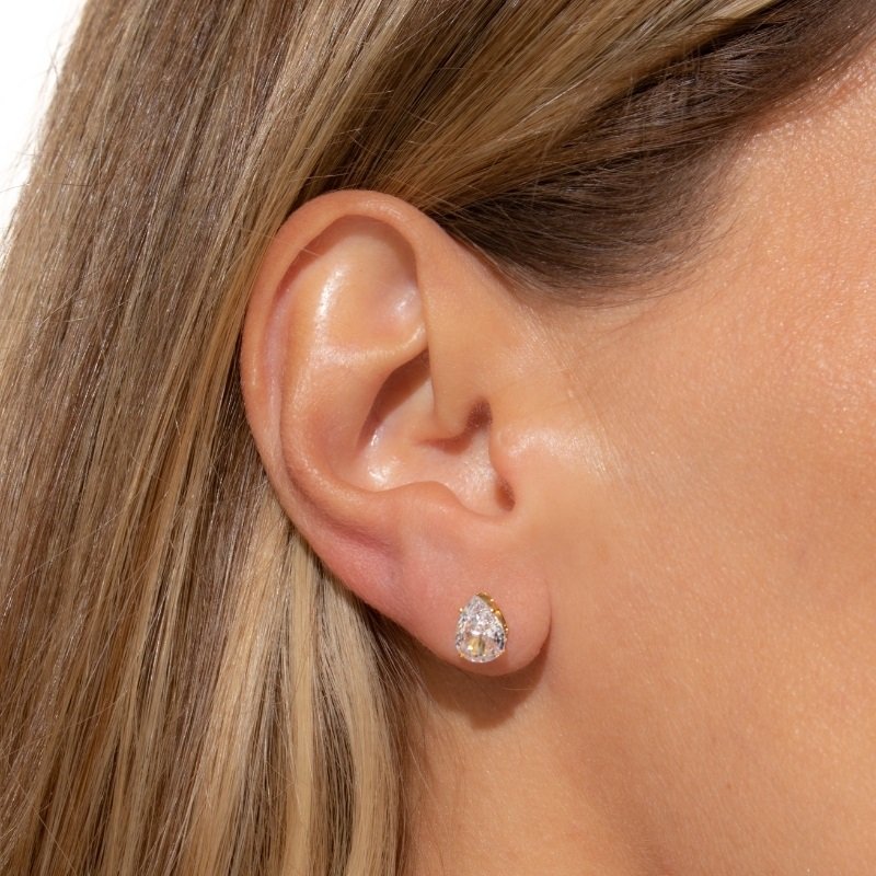 Brinco Ponto De Luz Gota 6mm