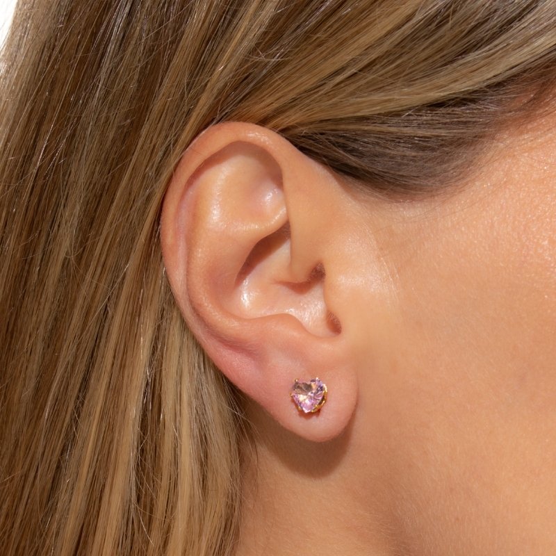 Brinco Coração Ponto De Luz