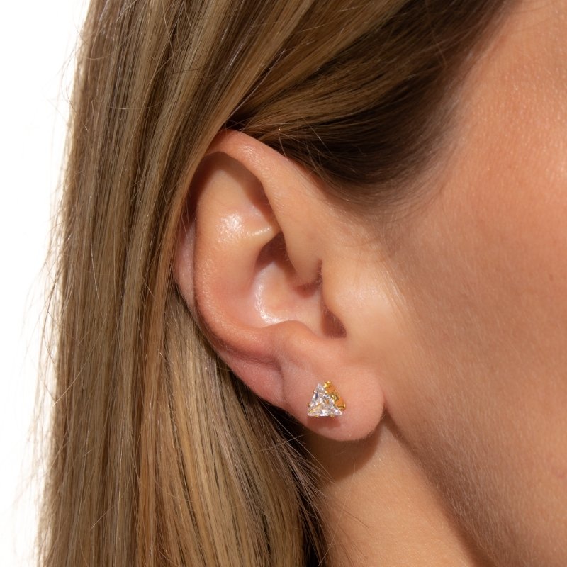 Brinco Triangulo Ponto De Luz