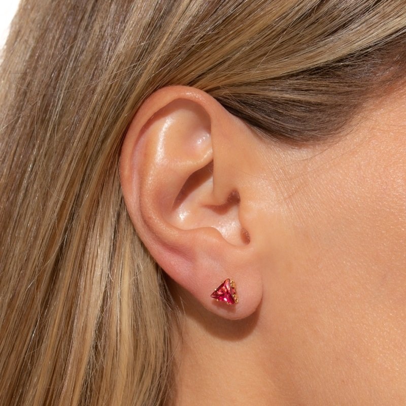 Brinco Triangulo Ponto De Luz