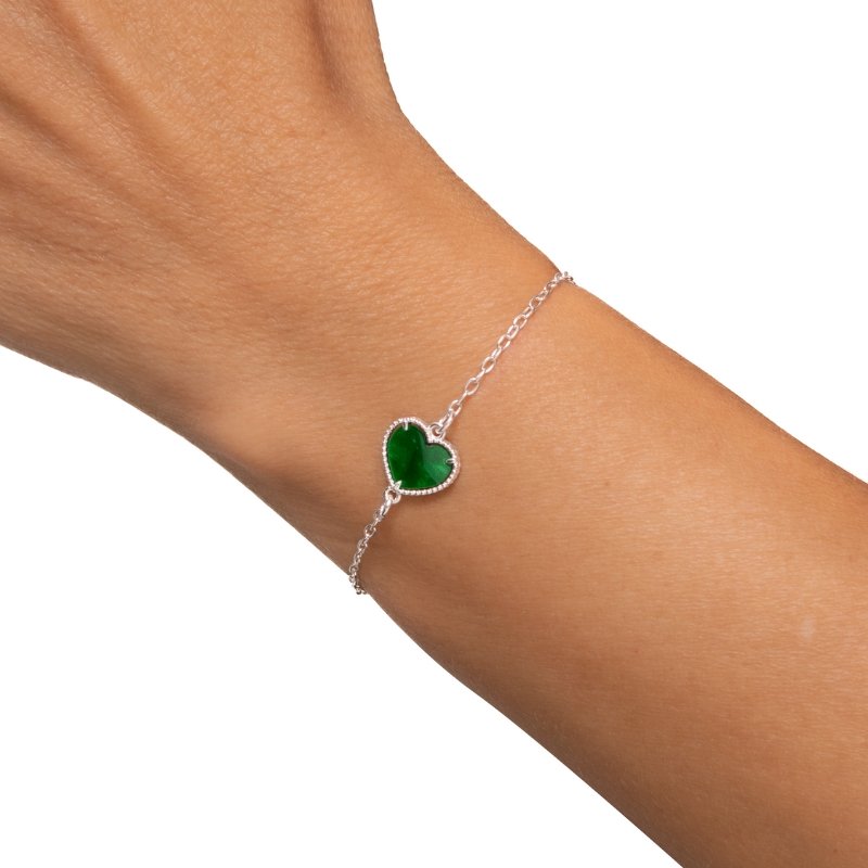 Pulseira Cadeadinho Coração 11mm Prata 925-cs