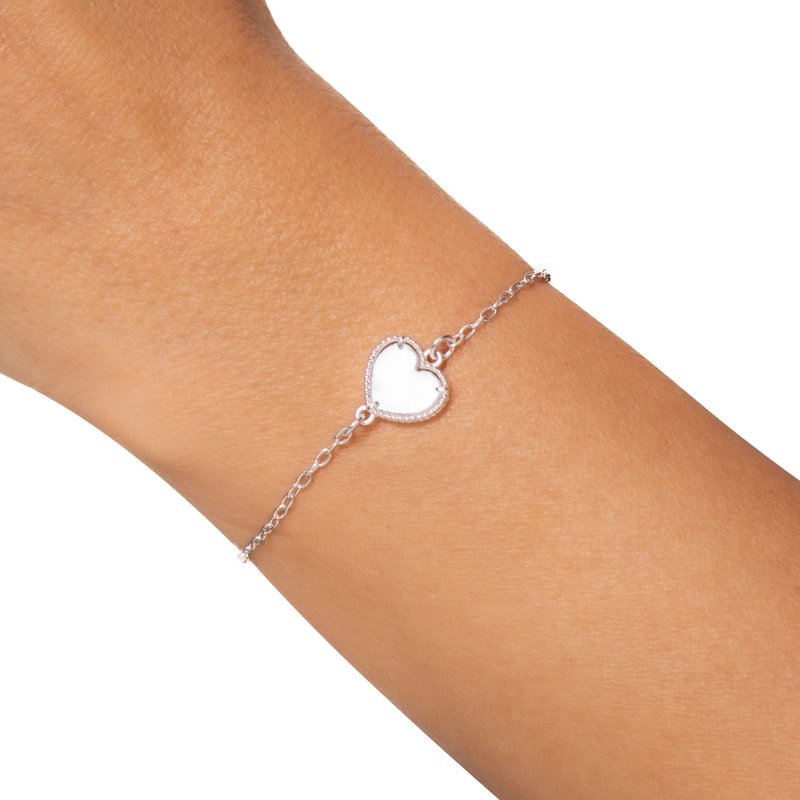 Pulseira Cadeadinho Coração 11mm Prata 925-cs
