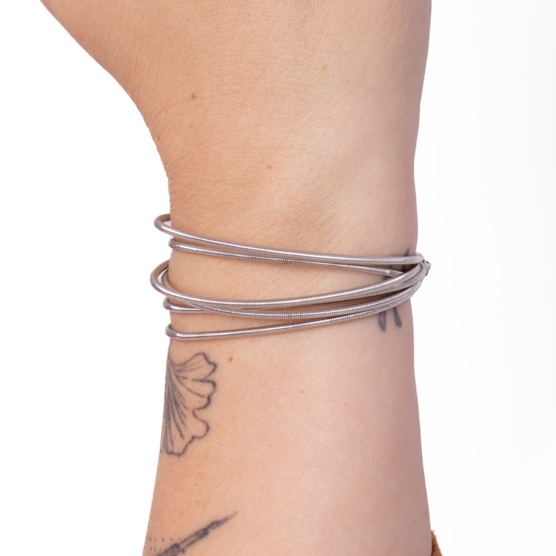 Pulseira Corda Violão 2mm Lisa 1,0cm