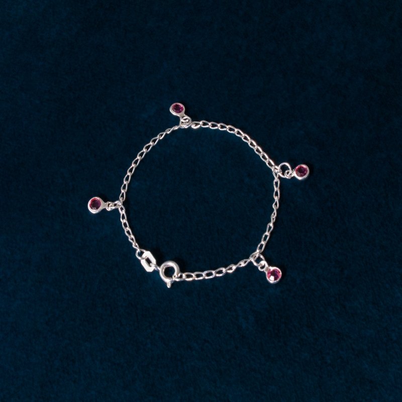 Pulseira Infantil Com Zircônias Prata 925-cs