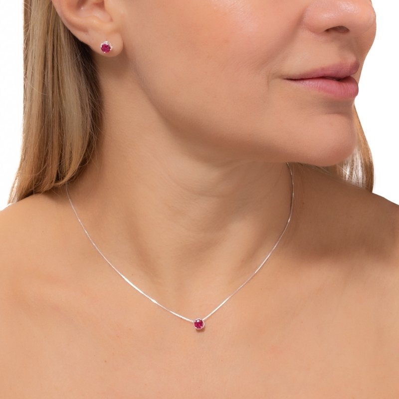 Conjunto Veneziana Redondo Em Zircônia Prata 925-cs 45cm