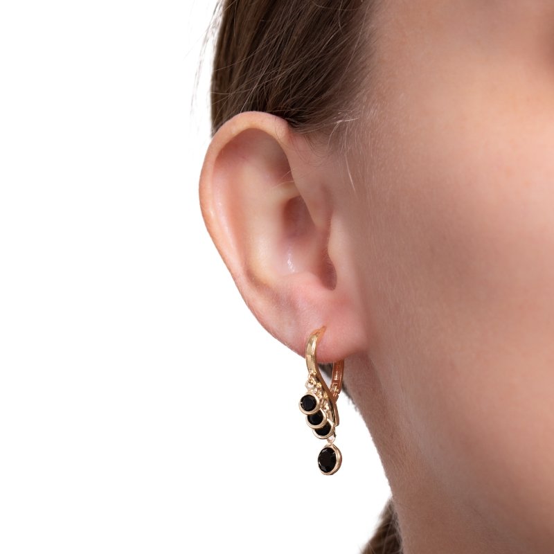 Brinco Articulado Gota Com 4 Zircônias