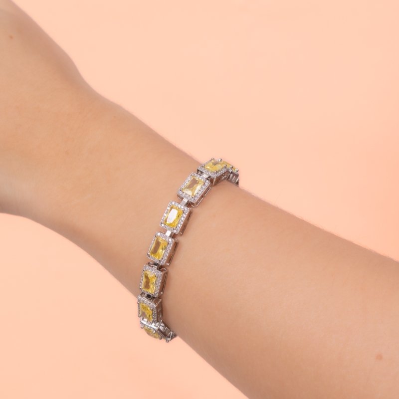 Pulseira Retangular Cravejadas