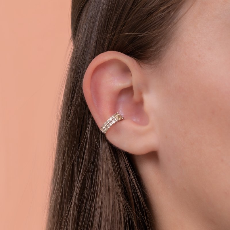 Brinco Piercing Fake Com Zirônia