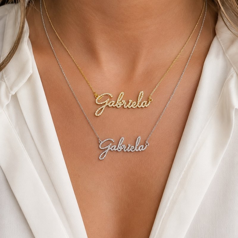 Colar Veneziana Personalizado Ate 8 Letras 40/45