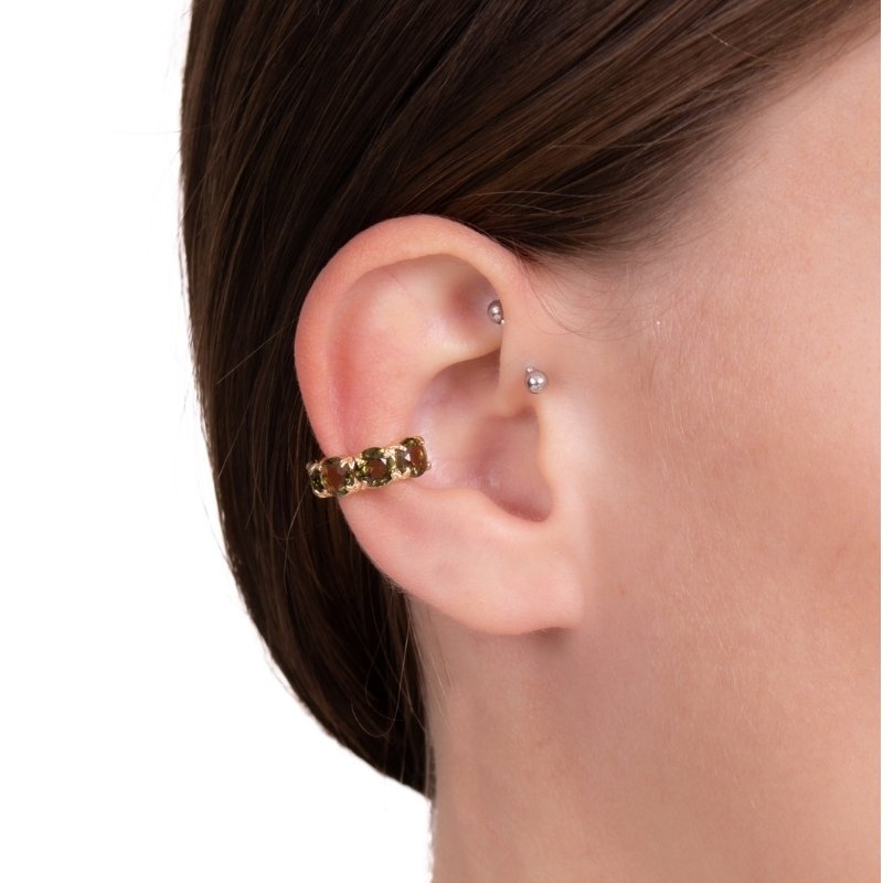 Brinco Piercing Zircônias 5mm