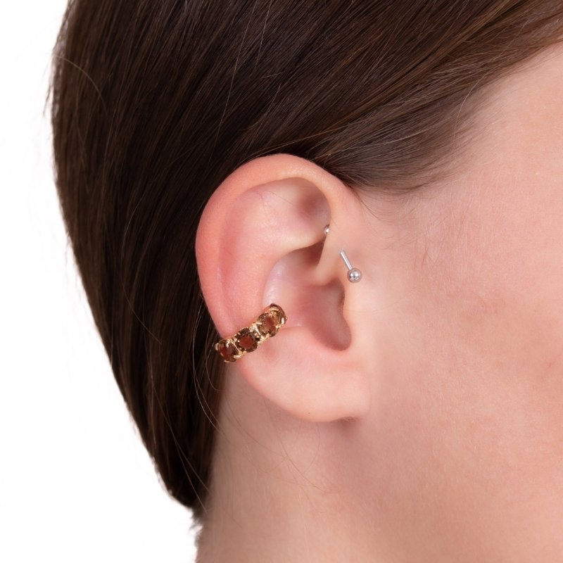 Brinco Piercing Zircônias 5mm