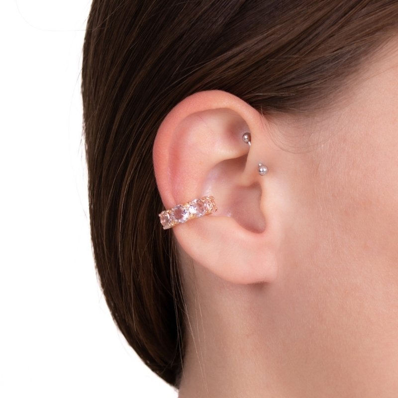 Brinco Piercing Zircônias 5mm